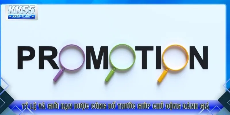 Tỷ lệ và giới hạn được công bố trước giúp chủ động đánh giá